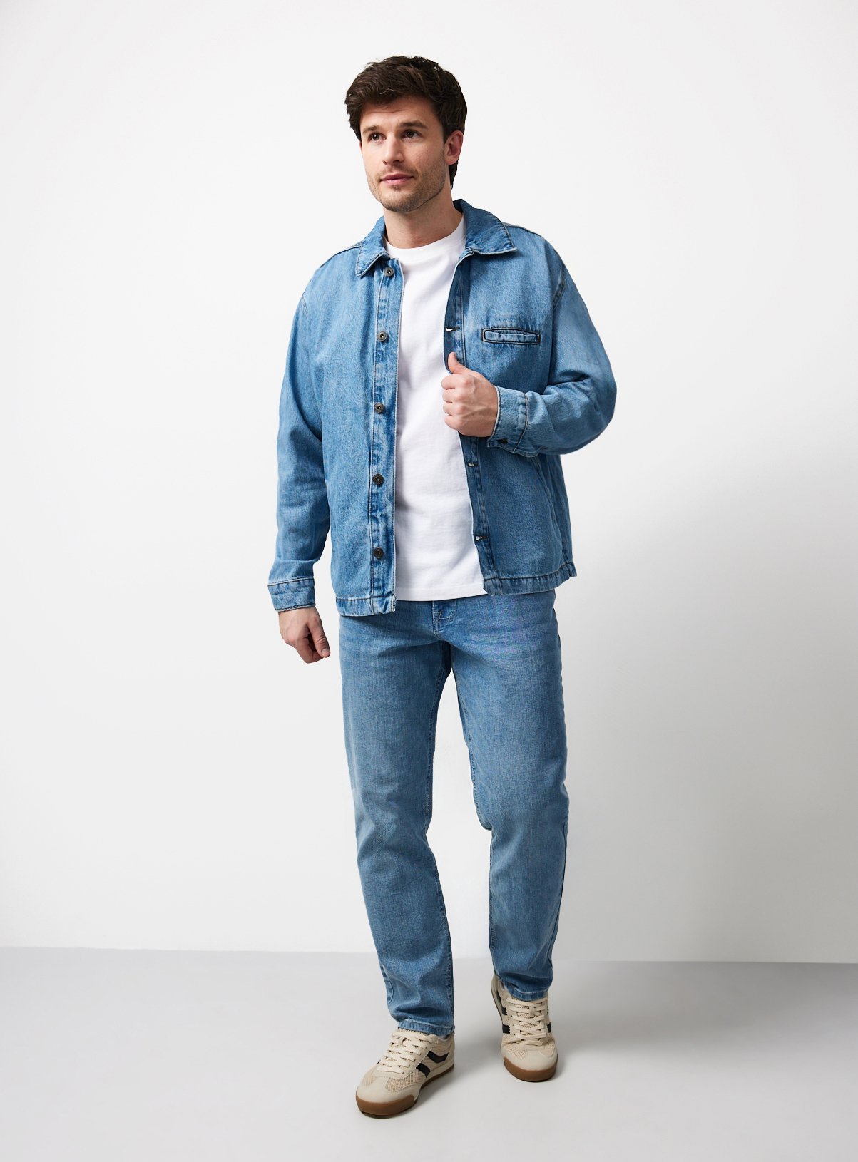 Light Denim Mid Rise Straight Leg Jeans 32R - Image 2 thumbnail
